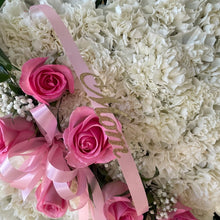 Load image into Gallery viewer, Funeral Heart with Rose Crossing